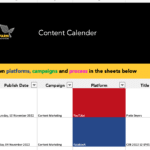 Free Content Calendar xls download