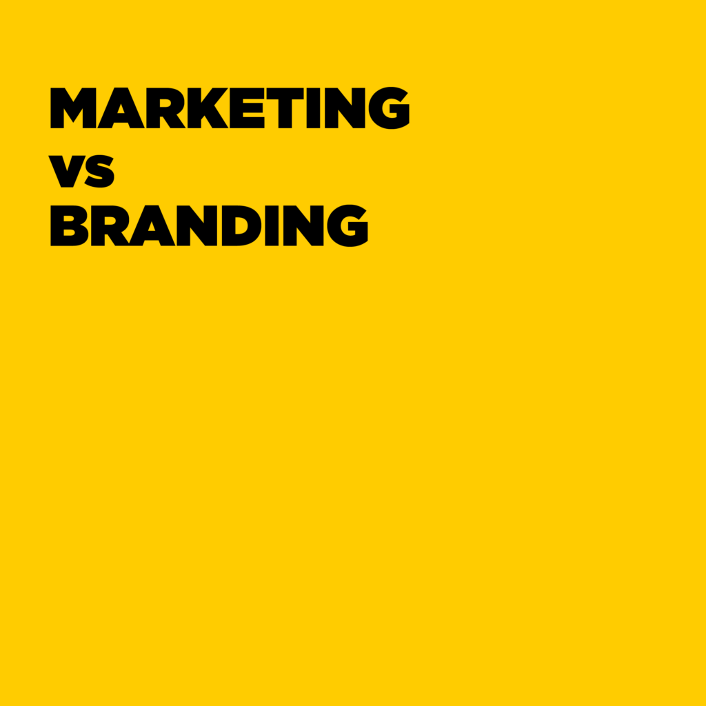 What is the difference between marketing and branding