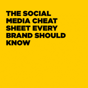Social Media Cheat Sheet The Media Farm